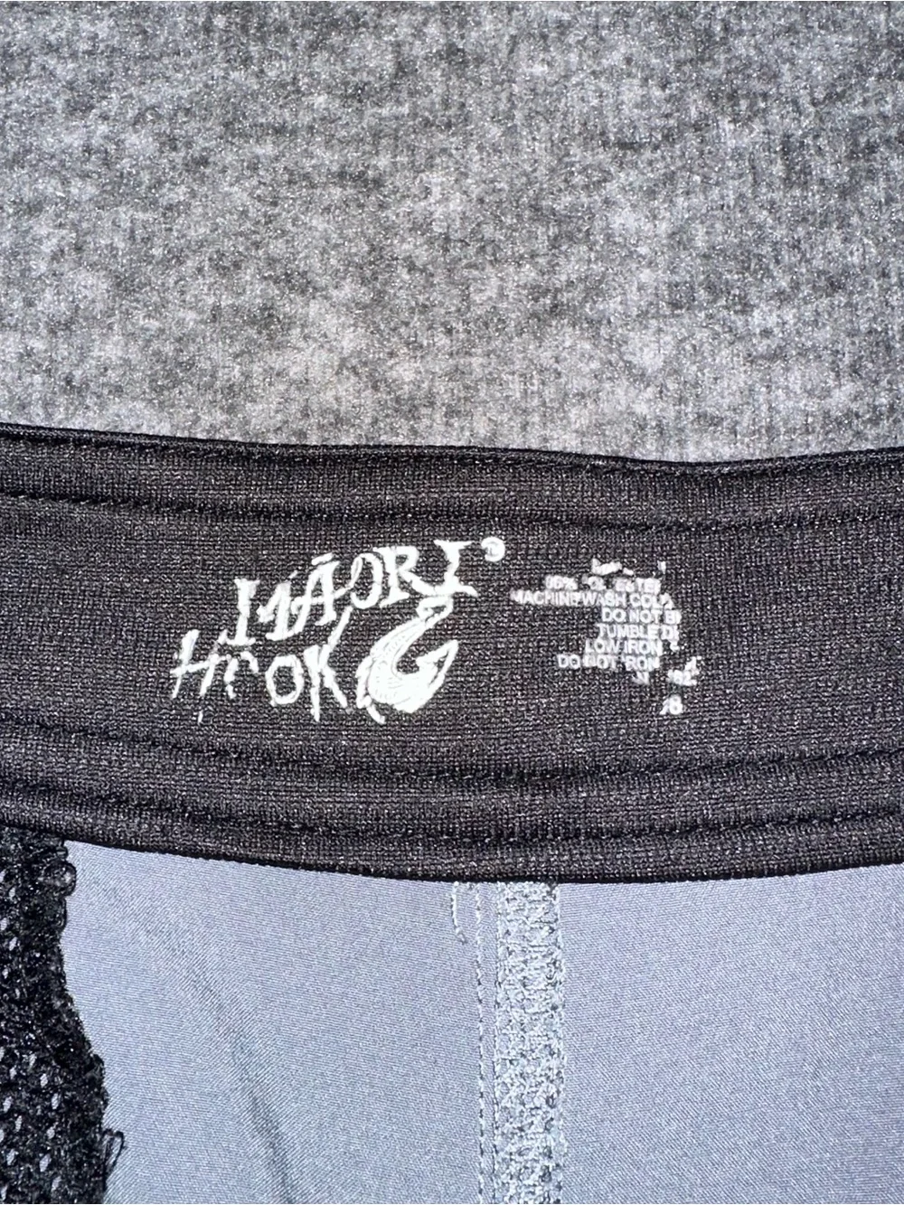 Māori Hook Gray Board Shorts Surf Swim Hybrid Men's XL 38 Performance